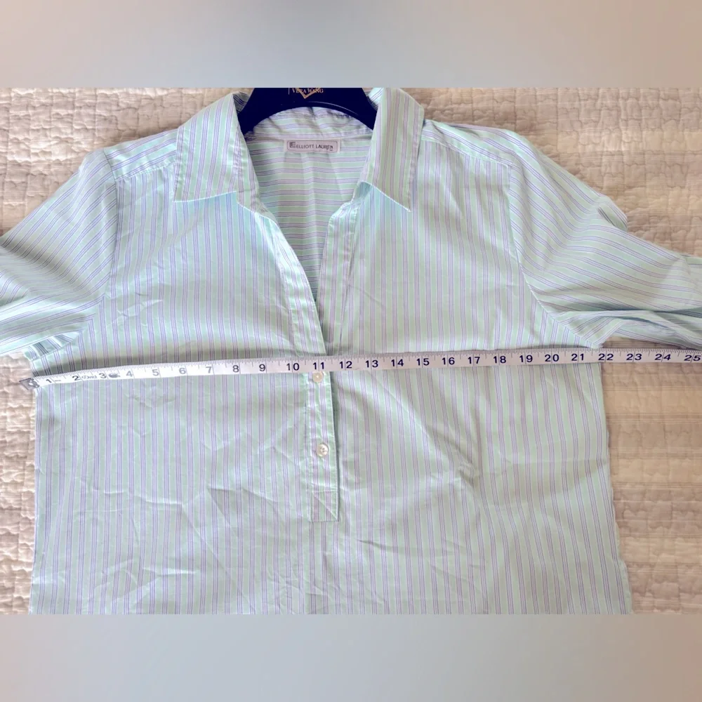Elliott Lauren Women’s Long Sleeve Button Down Shirt, L🦋